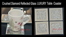 SILVER BLING CRUSHED DIAMOND ELEGANT STUNNING Luxury MIRROR SHINE 2021 COASTERS