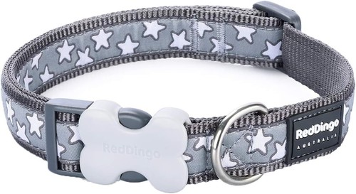Red dingo grey white stars - white,
