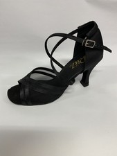 Ladies Black Satin Ballroom Latin Dance Shoes 3" Heel UK Size 6 & 6.5 left SALE