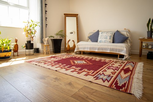 Vintage handwoven kilim rug - kilim,