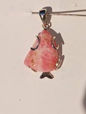 Tugtupite Pendant In Sterling