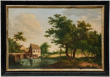 Late Biedermeier 1866 Oil -