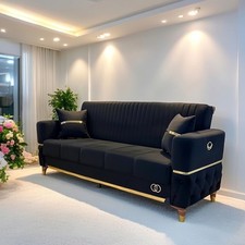 Black gold guggi seater - black,