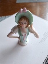 Porcelain Half Doll Women with