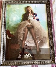 Print Of Kate Moss Photographed By Mario Testino. Alexander McQueen Fashion. 