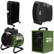 GroWarm Heaters – Oil Radiator 2500W / Fan Heaters 2KW & 3KW / Portable 2KW