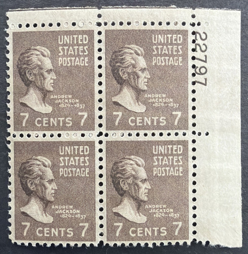 1938 scott 812 plate - #,