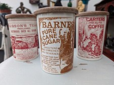 Crown Devon set of three vintage porcelain storage containers