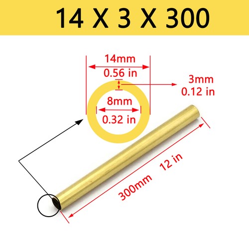 Brass hollow tube 8mm - brass,