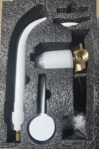 White mono mixer kitchen tap - kitchen,