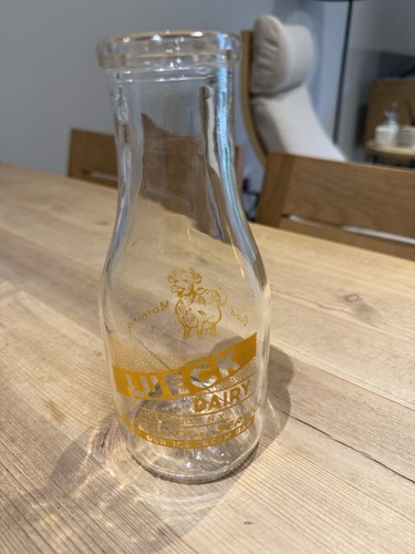 Leuck dairy pint glass - dairy, milk