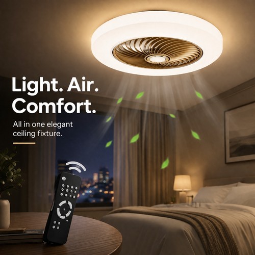 Large led ceiling fan light - fan, 6