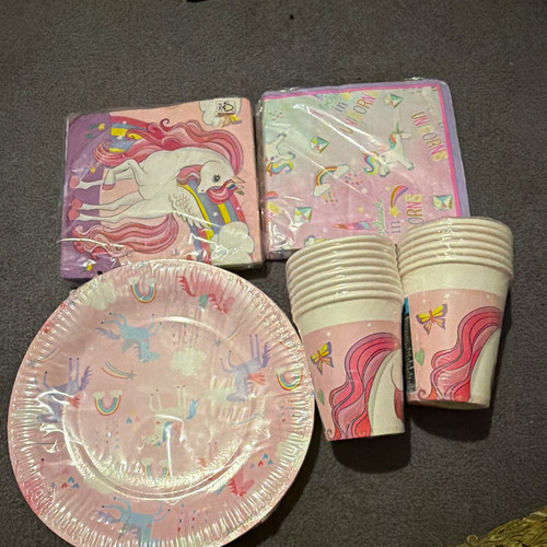 Unicorns party tableware set - party,