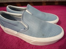 VANS Light Blue Fabric Slip on