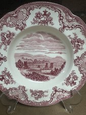 Johnson Brothers Pink Old Britain Castles 8" Salad Plate Chatsworth 1792 Vintage