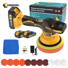 21V Cordless Dual Action Polisher Machine for Cars DA with 8 Speed & 2 Battery