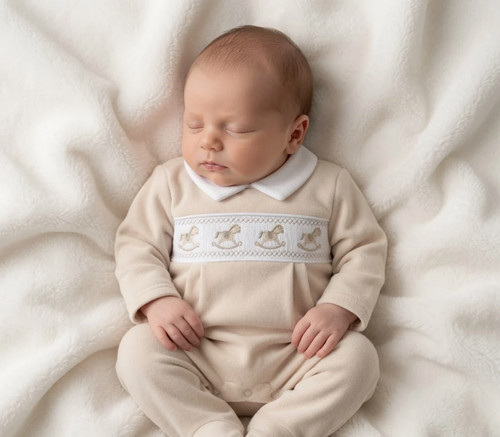 Baby boys babygrow beige - baby,
