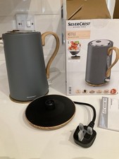 Silvercrest 1.7L Kettle New In Box Charcoal Grey And Pine Effect