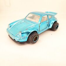 MAJORETTE - CHROME TOP - PORSCHE 911 930 TURBO - 1/57 - NO. 209 - BLUE / BLUE