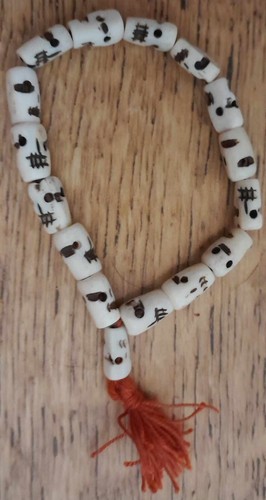 Bone skull prayer beads malla - beads,