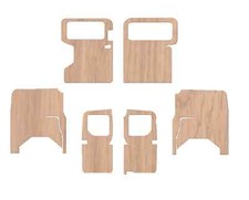 Ford Transit Custom Full Height Ply Lining Kit - SWB - Barn doors- Single Slider