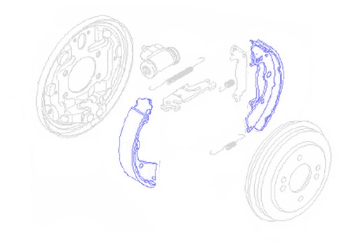Rear brake shoes - brake,