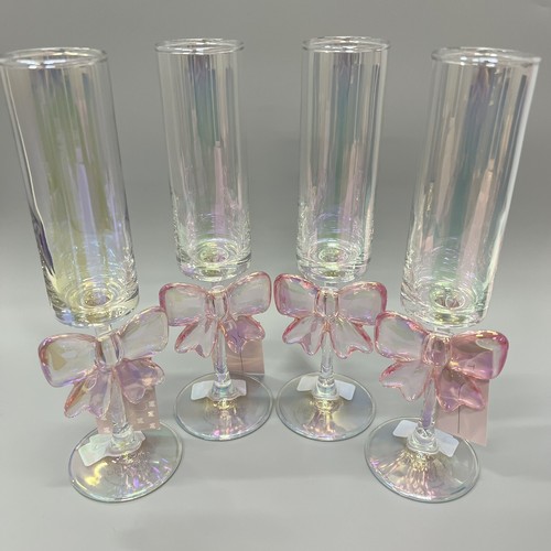 Champagne flutes glasses pink - champagne,