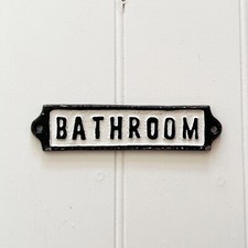 Bathroom Door Sign Vintage