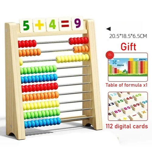 Wooden abacus for kids - wooden, 10-row
