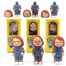 3Pcs/set Chucky Good Guy Halloween Head Removeable 3in Action Figure Toys Doll