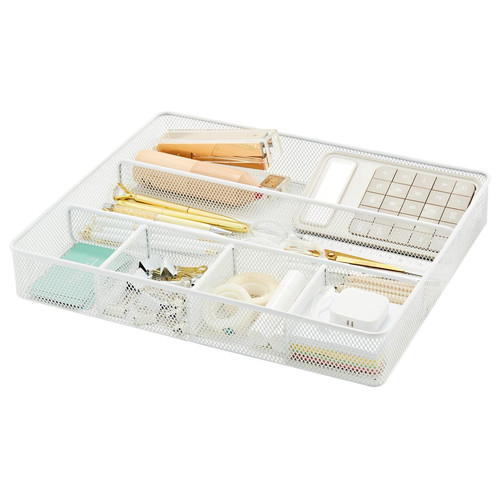 White metal mesh desk - metal,