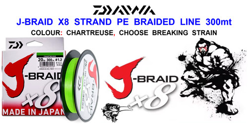 Daiwa braid 300m spool - x8,