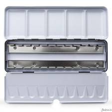 Jackson's : Black Folding Metal Watercolour Palette : Holds 12 Full or 24 Hal...
