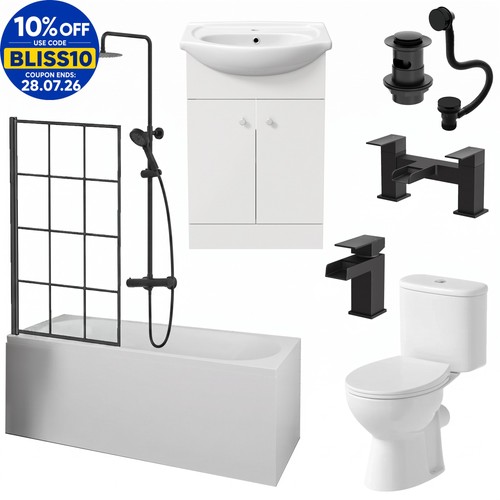Complete bathroom suite black - complete,