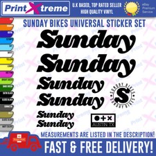 SUNDAY BIKES BMX Vinyl Decals, Stickers, Bike Cycling SOUNDWAVE PRIMER BLUEPRINT