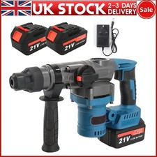 For Makita 21V Cordless Drill SDS Rotary Electric Impact Hammer w/2 Batteries UK