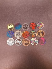 Waddingtons Pogs Slammers x15 - Including Batman - Vintage 