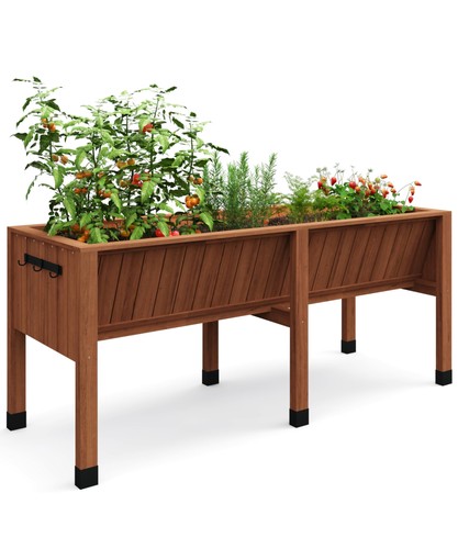 Elevated wooden raised garden - elevated,