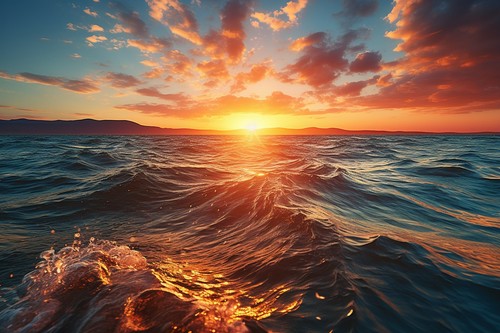 Sunset seascape canvas picture - sunset,