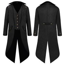 Mens Retro Gothic Jacket Frock Coat Steampunk Victorian Morning Steampunk