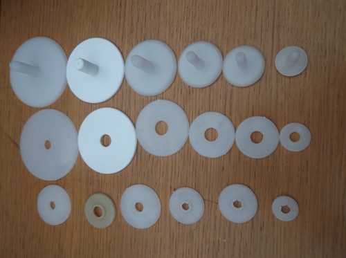 White plastic toy joints - , for