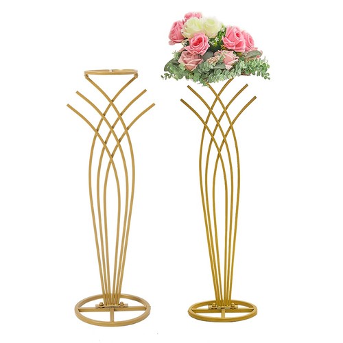 Metal geometric flowers stand - metal,