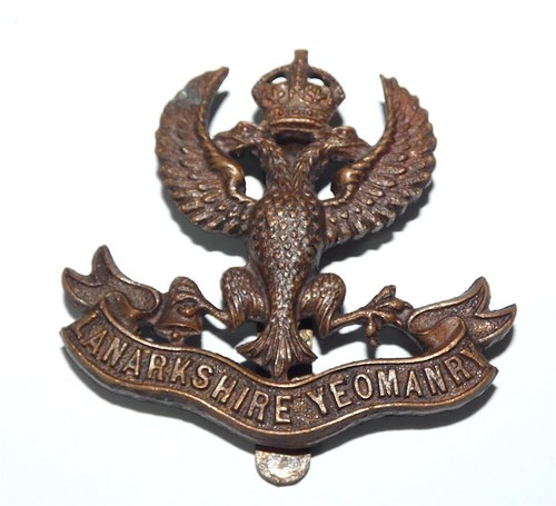 Lanarkshire yeomanry cap badge - yeomanry,