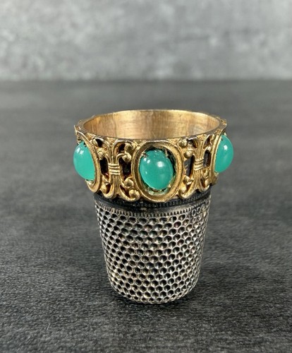 Antique 800 silver thimble - 800,