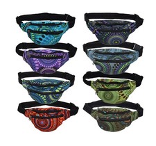 New Printed Cotton Bum Bag - Fair Trade Ethnic Ethical Cotton Hippie Fanny Pack
