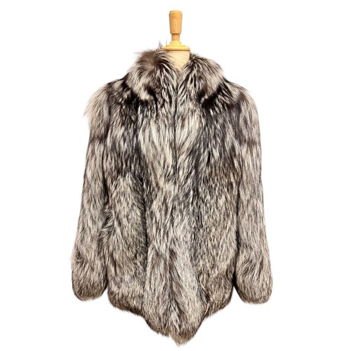 Silver fox real - fur, coat
