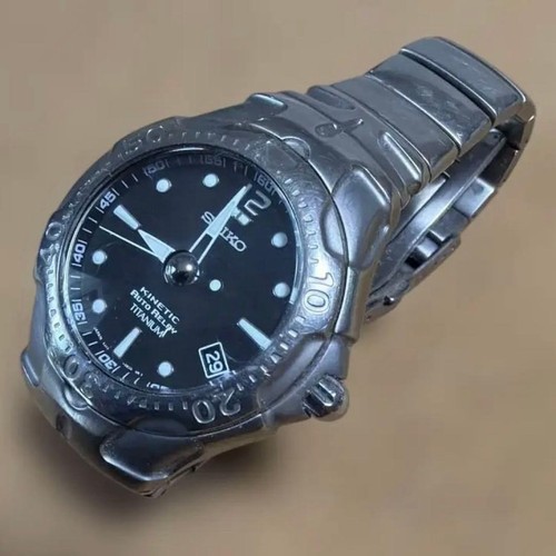 Seiko kinetic black - kinetic, men's