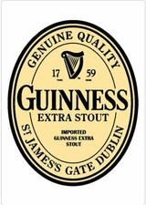 2x GUINNESS EXTRA STOUT label