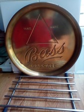 Vintage Original Bass Brewery Brass Cask Ale Serving Tray 12".