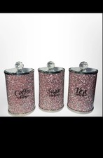 Set of 3 Pink Crushed Diamond